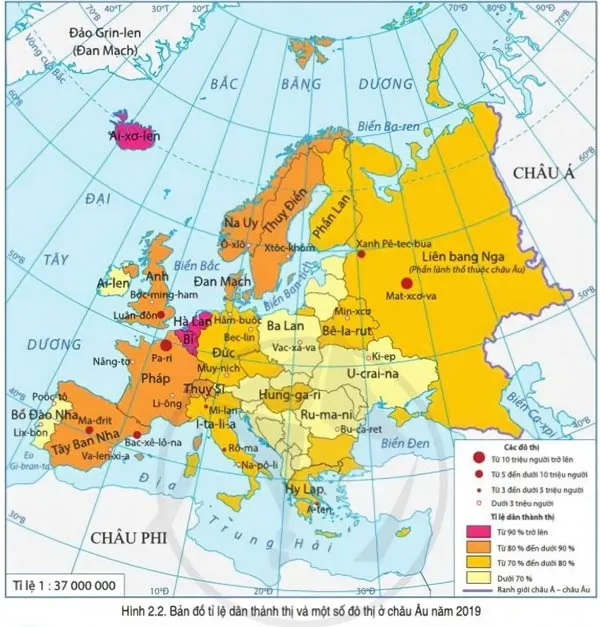 Địa lí 7 Bài 2: Đặc điểm dân cư, xã hội châu Âu