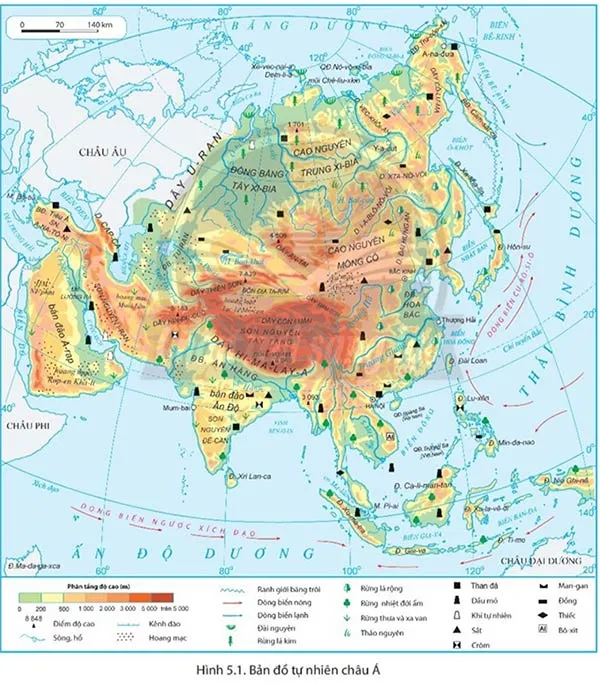 Địa lí 7 Bài 5: Thiên nhiên châu Á