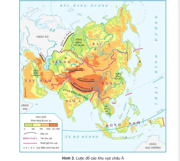 Địa lí lớp 5 Bài 17: Châu Á