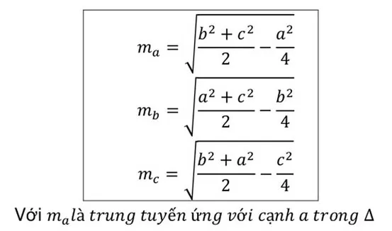 Đường trung tuyến: Tính chất, công thức tính đường trung tuyến