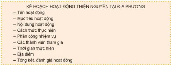 Hoạt động trải nghiệm 6: Em tham gia hoạt động thiện nguyện