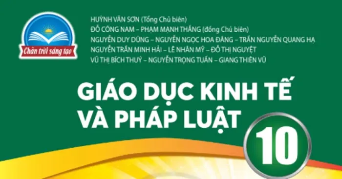 Kế hoạch dạy học môn Giáo dục kinh tế và Pháp luật 10 sách Chân trời sáng tạo