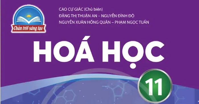 Kế hoạch dạy học môn Hóa học 11 sách Chân trời sáng tạo