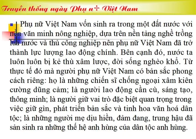 Mẫu PowerPoint sinh hoạt lớp ngày 20/10