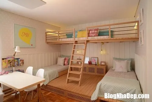 Mẫu thiết kế phòng ngủ siêu dễ thương dành cho các bé gái