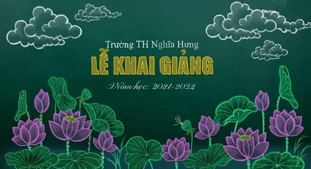 Mẫu trang trí bảng lớp ngày khai giảng