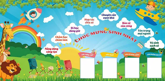 Mẫu trang trí lớp học