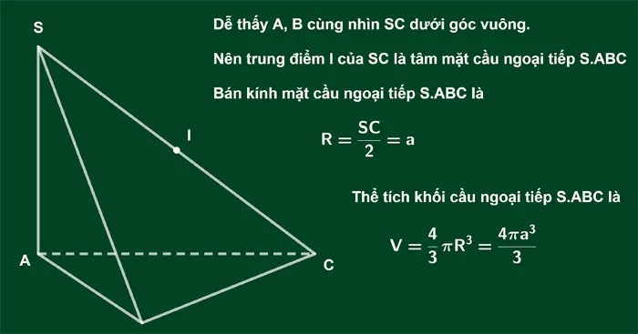 Một số công thức tính bán kính mặt cầu