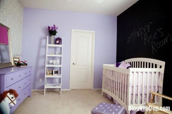 Phòng của bé lãng mạn với sắc tím lavender