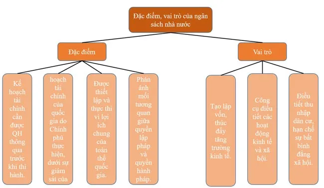 Sơ đồ tư duy về đặc điểm và vai trò của ngân sách nhà nước