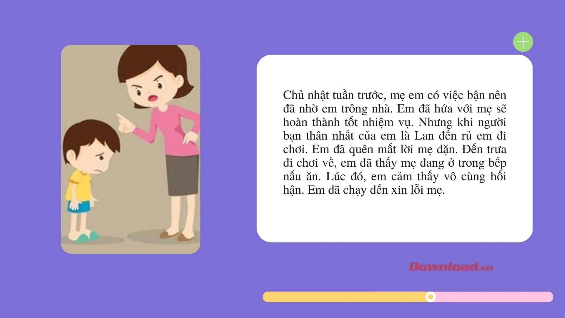 Tập làm văn lớp 2: Kể về một lần có lỗi với ai đó (18 mẫu)