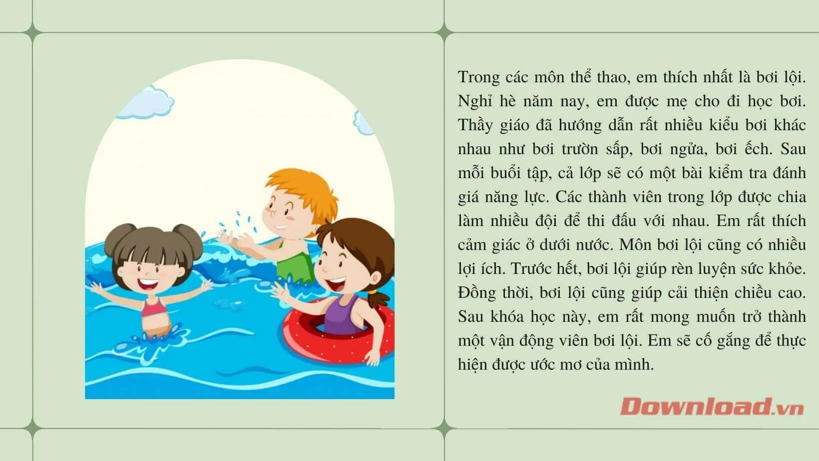 Tập làm văn lớp 3: Viết đoạn văn kể về môn thể thao mà em yêu thích (46 mẫu)