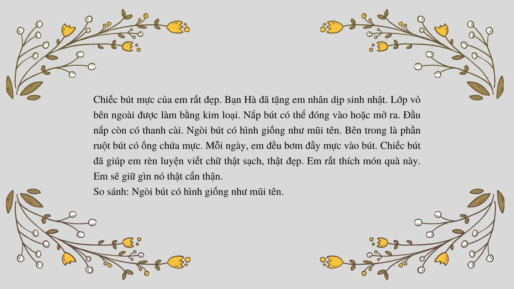 Tập làm văn lớp 3: Viết đoạn văn ngắn tả một đồ dùng cá nhân em thích