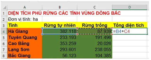 Tin học 7 Bài 7: Tính toán tự động trên trang tính