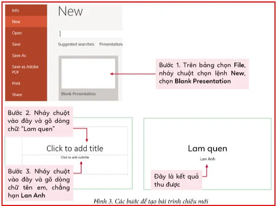 Tin học lớp 3 Bài 1: Em làm quen với phần mềm trình chiếu