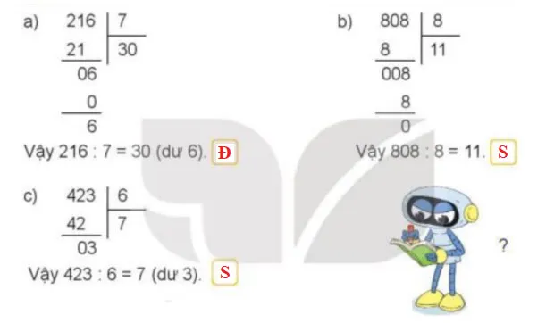 Toán 3 Bài 37: Chia số có ba chữ số cho số có một chữ số