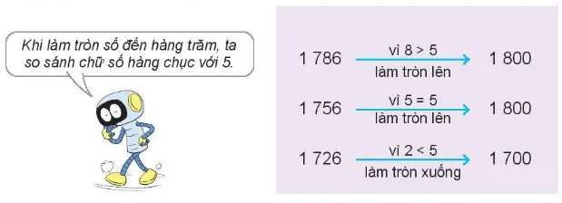 Toán 3 Bài 48: Làm tròn số đến hàng chục, hàng trăm