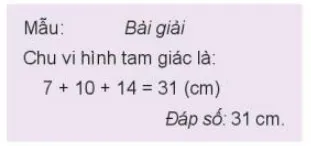 Toán 3 Bài 50: Chu vi hình tam giác, hình tứ giác, hình chữ nhật, hình vuông