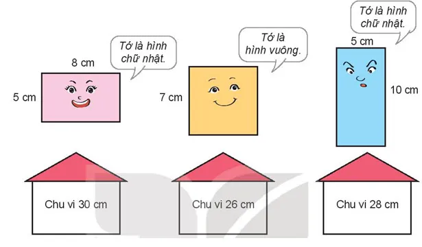 Toán 3 Bài 50: Chu vi hình tam giác, hình tứ giác, hình chữ nhật, hình vuông