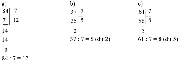 Toán 3: Bảng chia 7