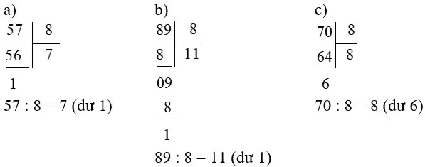 Toán 3: Bảng chia 8