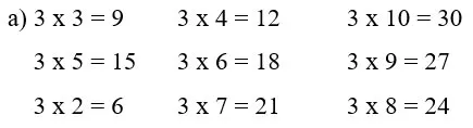 Toán 3: Bảng nhân 3