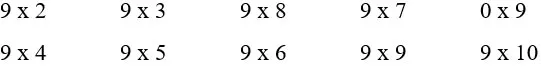 Toán 3: Bảng nhân 9