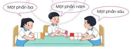 Toán 3: Một phần ba. Một phần năm. Một phần sáu