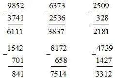 Toán 3: Phép trừ các số trong phạm vi 10 000