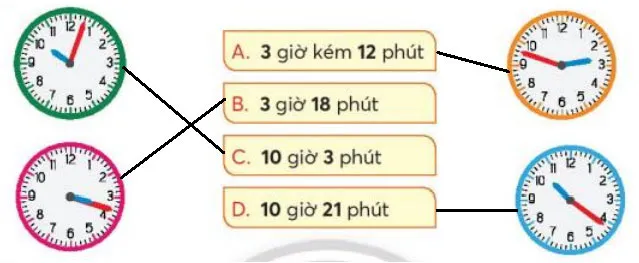 Toán 3: Xem đồng hồ