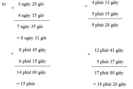 Toán lớp 5: Cộng số đo thời gian trang 131