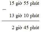 Toán lớp 5: Trừ số đo thời gian trang 132