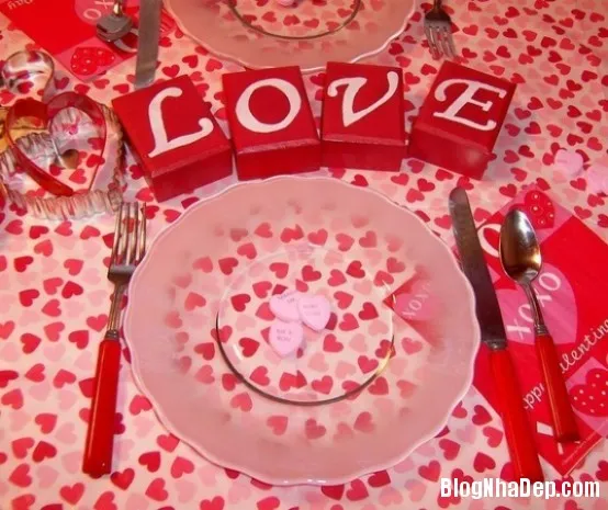 Trang trí phòng ăn ngọt ngào cho ngày lễ Valentine
