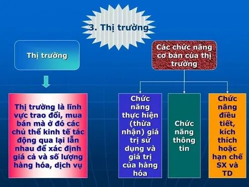 Vẽ sơ đồ tư duy về chức năng của thị trường